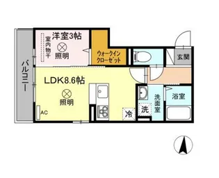 ウィング A棟【3階】の間取り