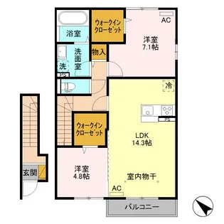 メゾン リアン【2階】の間取り