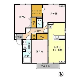 ドゥ・デパール A【1階】の間取り