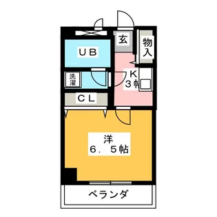マインハイム オークラ【4階】の間取り