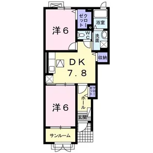 クリアウインドA【1階】の間取り