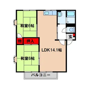 ヒルサイド美しが丘A【2階】の間取り
