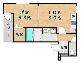 フジパレス出来島WESTII番館【1階】の間取り