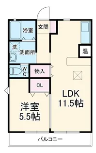 グランディール希望が丘A【1階】の間取り