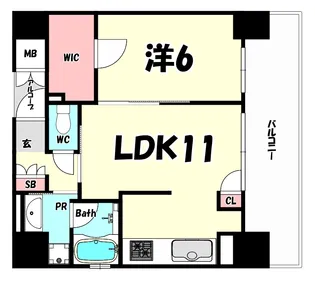 ワコーレザ・神戸トアロード【7階】の間取り