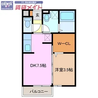 seaside WEST【2階】の間取り