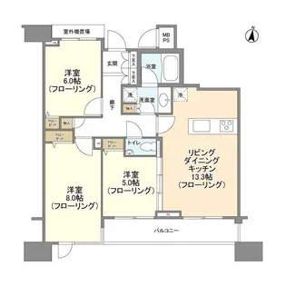HF白金高輪レジデンス【6階】の間取り