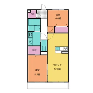 エクラシエS【2階】の間取り