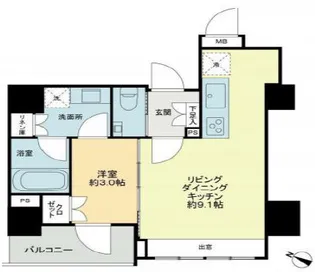 CONOE一番町 コノエ一番町【4階】の間取り