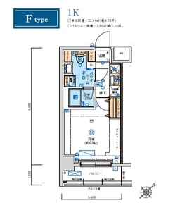 リヴシティ横濱ヒルサイドテラス【6階】の間取り