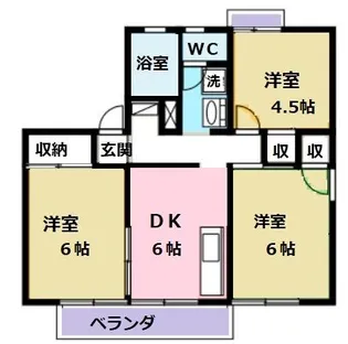 グリンビューわかぞの【2階】の間取り