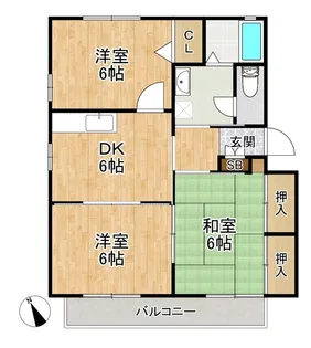 ウッドスプリングA棟・B棟【1階】の間取り