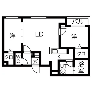 ブランシャールALAIN菊水【2階】の間取り
