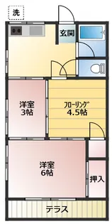 ハウス一美【1階】の間取り