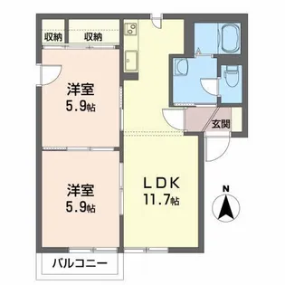 グランシード矢巾A・B【2階】の間取り