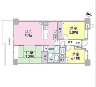 アイルサイドテラス【12階】の間取り