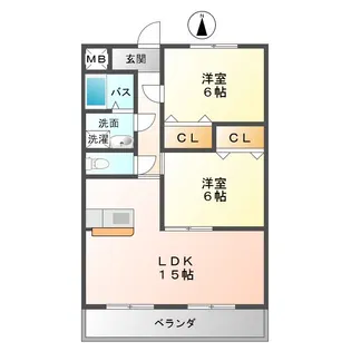ロイヤル・ふじ【2階】の間取り