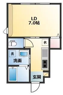 和田東2丁目 A棟【1階】の間取り