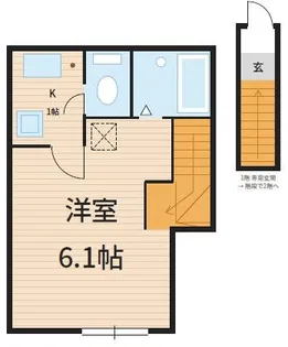 セレンディピティ町屋【2階】の間取り