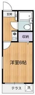 コーポ清水【1階】の間取り
