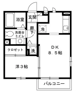 フラットFK【1階】の間取り