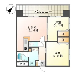 長崎県長崎市銅座町【マンション】の間取り