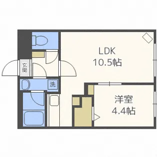 ティファーレ麻生【1階】の間取り