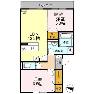 Est Jardin II【3階】の間取り