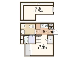 大阪府大阪市住之江区東加賀屋4【アパート】の間取り
