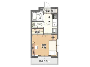 ファーニッシュド・ステイ安曇野豊科【1階】の間取り
