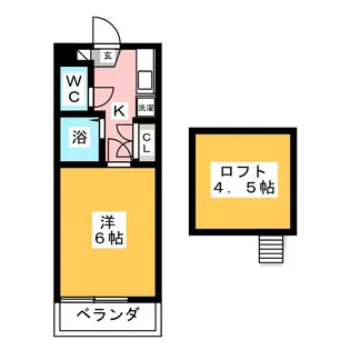 アップル可児【2階】の間取り