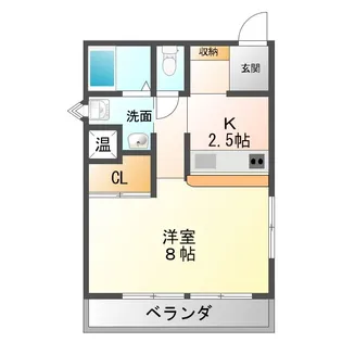神宮寺コーポ【4階】の間取り