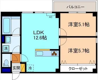 LAMONTE Masuizumi【2階】の間取り