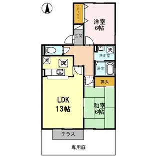 ハインベルグささやまI番館【1階】の間取り