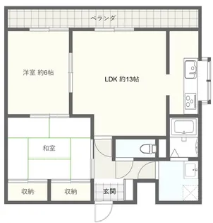 サンライクテイリス2号館【2階】の間取り
