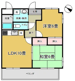 ランディアマスオカ【3階】の間取り