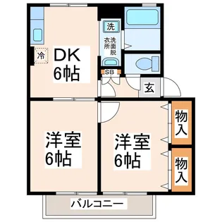 ウィルモア輝【2階】の間取り