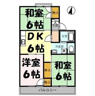 吉岡ハイツ 3【2階】の間取り