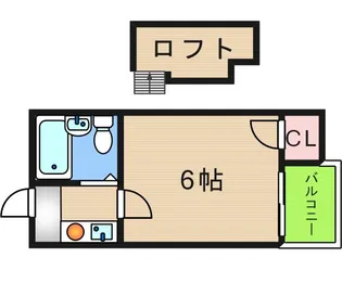 アパートメント住之江【4階】の間取り