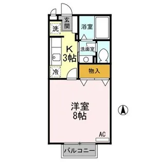 ル クレール ブラン AB【2階】の間取り