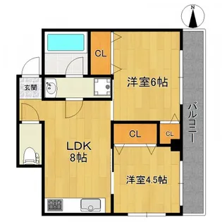 ライズコート永田【3階】の間取り