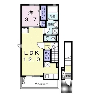 ノール・ラヴァンI【2階】の間取り