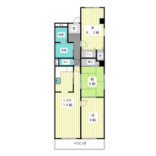 ロゼッタよもぎ【2階】の間取り