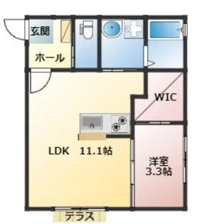 Prevoyance久留米駅西【1階】の間取り