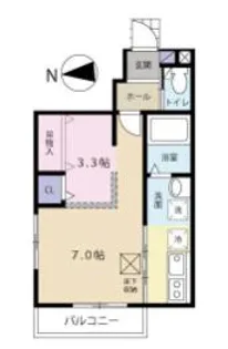 レラ リュミェール【1階】の間取り