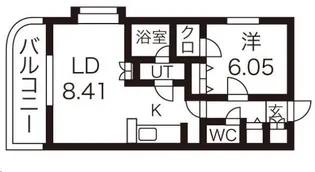 ブラン ポミエ【1階】の間取り