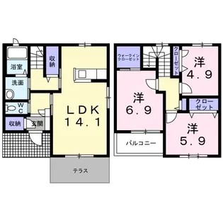グランマスト木太町 C棟【1階】の間取り