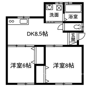 2DKの間取り画像