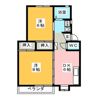 フジハイツ【2階】の間取り