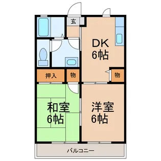 アーバンハイツB【2階】の間取り